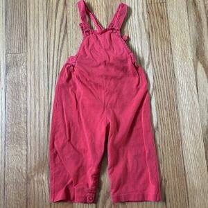 Vintage Childs Buster Brown‎ Red 70's Overalls 12 Months